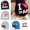 I LOVE PAPA MAMA Knitted Bonnet