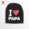 I LOVE PAPA MAMA Knitted Bonnet